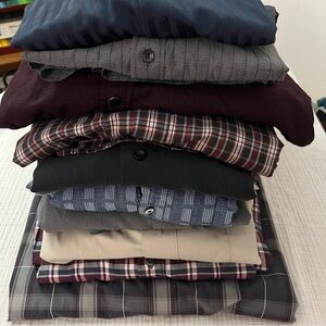 Men's Shirts Bundle Size 3XL Casual Long & Short Sleeve Lot of 10